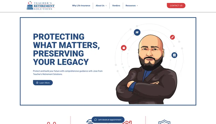 Jose Argueta site with the Protecting what matters, preserving your legacy headline
