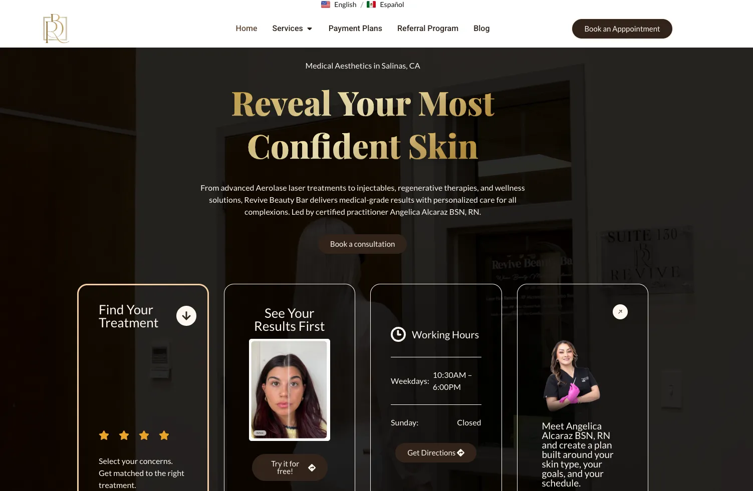 Aesthetics & med-spa: a live site built by Digital Vibes