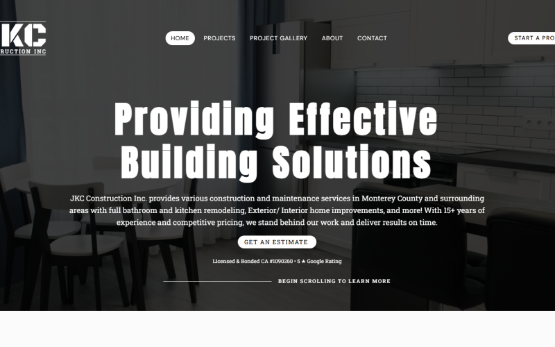 JKC Construction Homepage